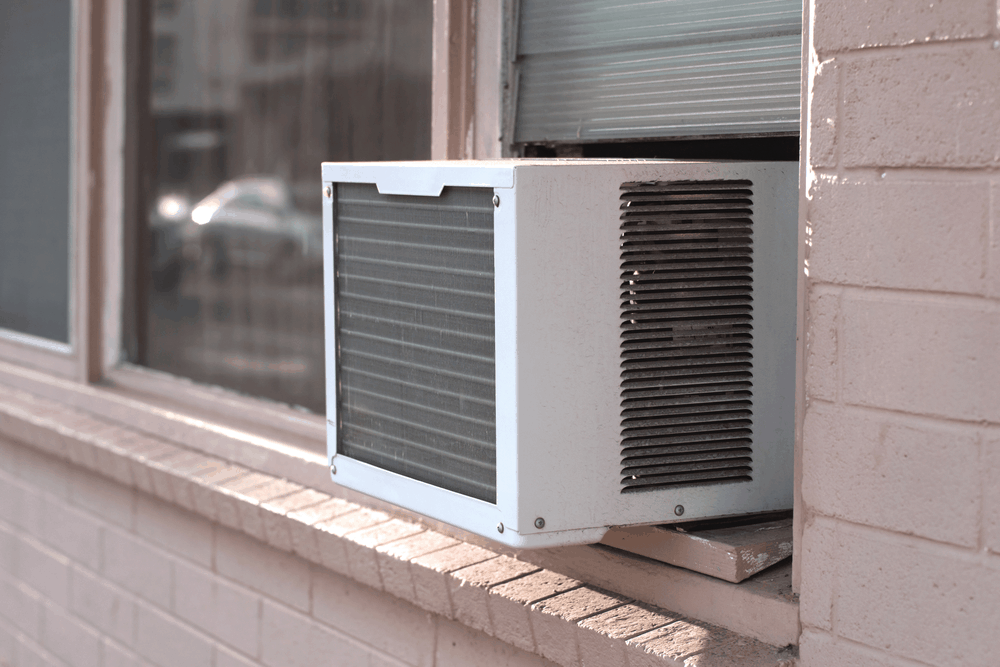White window air conditioner