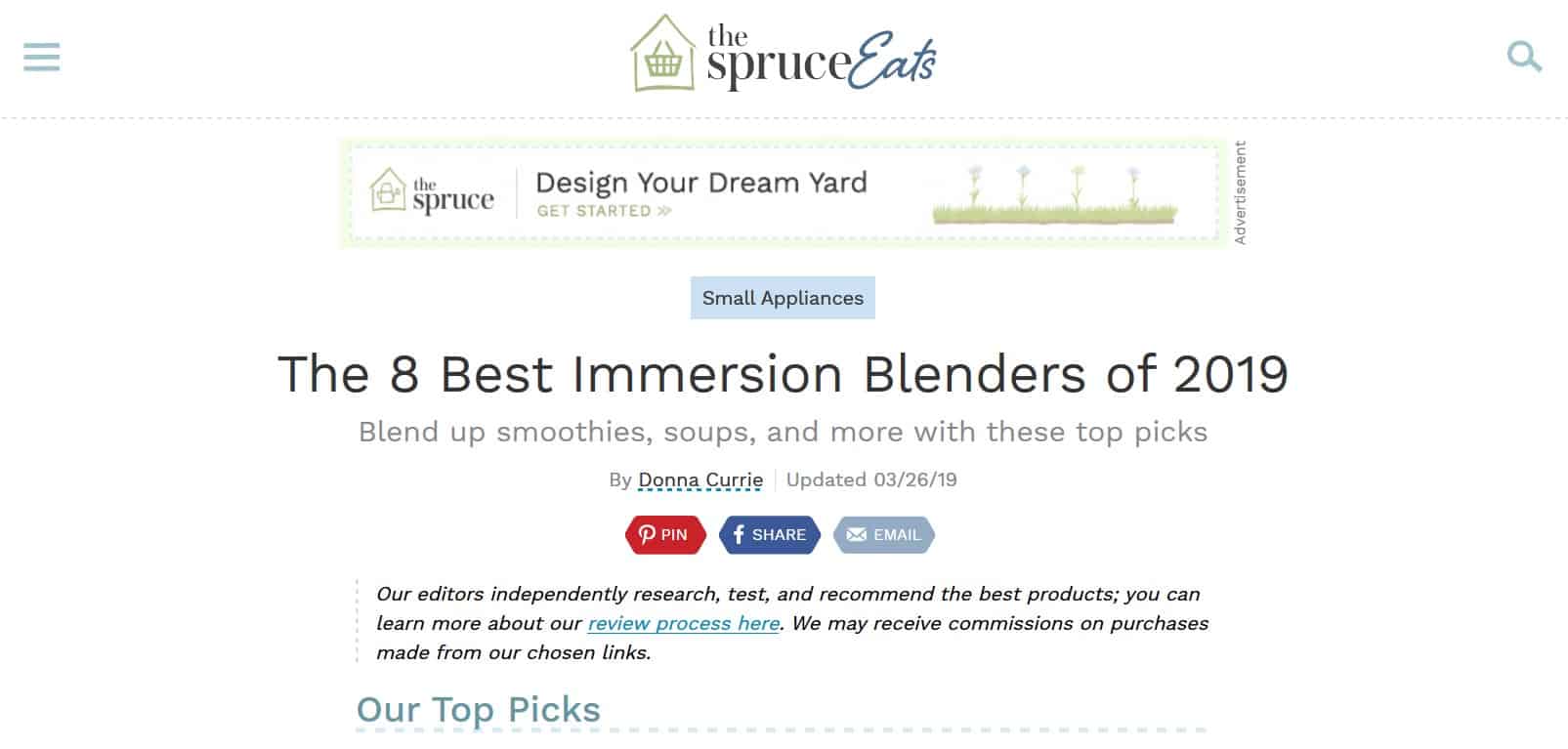 The Spruce Eats website screenshot